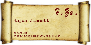 Hajda Zsanett névjegykártya